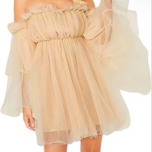 Mesh fluffy dress cocktail party  size S